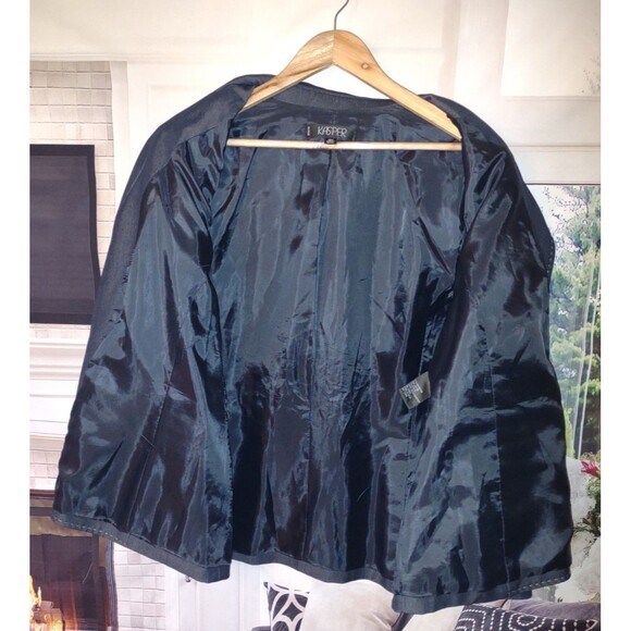 Kasper Blazer Womens 18 Lined Single Breated Crest Buttons, Stitching Detailing - Picture 6 of 11